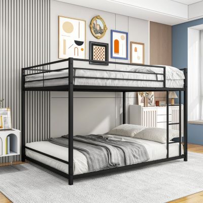 Streamdale Full Over Full Metal Bunk Bed With Guard Rails