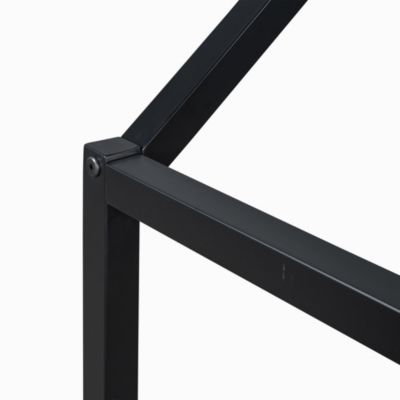 Streamdale Full Size Metal House Bed With Fence And Door