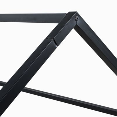 Streamdale Full Size Metal House Bed With Fence And Door