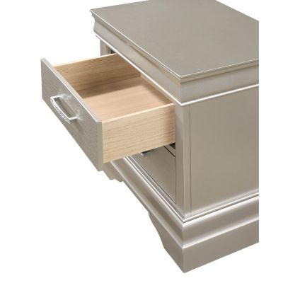 Streamdale Champagne Diamond-Tuft Nightstand