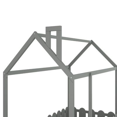 Streamdale Twin Size Wood Bed House Bed Frame With Fence, For Kids, Teens, Girl