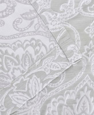 Lotus Floral Damask Jacquard Grommet Top Curtains, 52" x 84" (Set of 2)