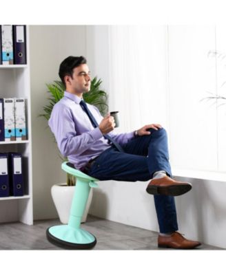 Adjustable Active Learning Stool Sitting Home Office Wobble Chair with Cushion Seat