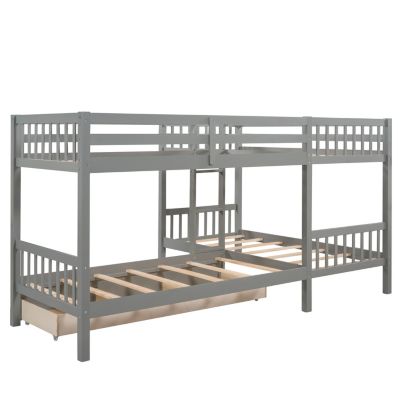 Streamdale Twin L-Shaped Bunk Bed With Drawers