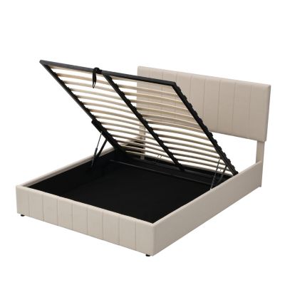 Streamdale Queen Size Upholstered Platform Bed With A Hydraulic Storage System