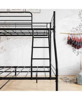 Twin-Over-Full Metal Bunk Bed with Enhanced Guardrails