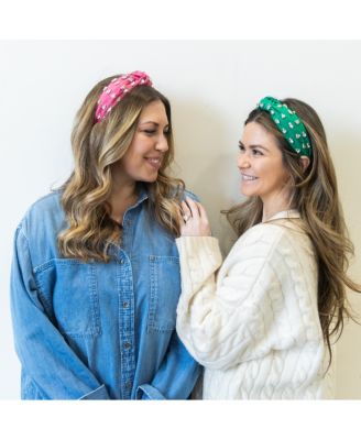 Women s Traditional Woven Headband - Green Gem