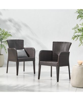 Streamdale Wicker Patio Dining Chairs - Set of 2, Weather Resistant