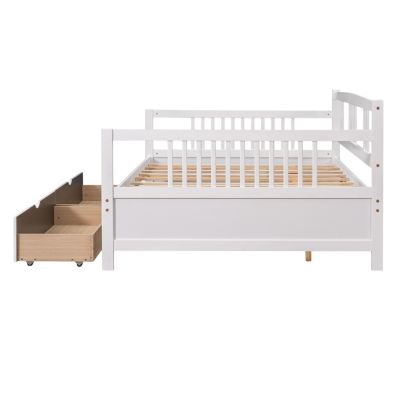 Streamdale Full Size Daybed Wood Bed With Two Drawers