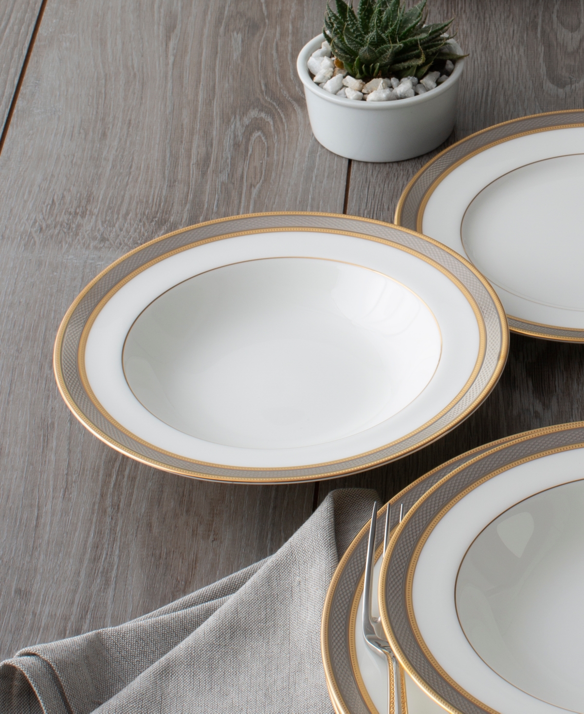 Noritake Brilliance Set of 4 Soup Bowls, 8-1/4