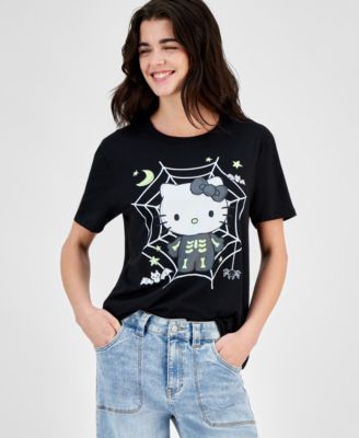 Love Tribe - Juniors' Spooky Hello Kitty Crewneck Tee