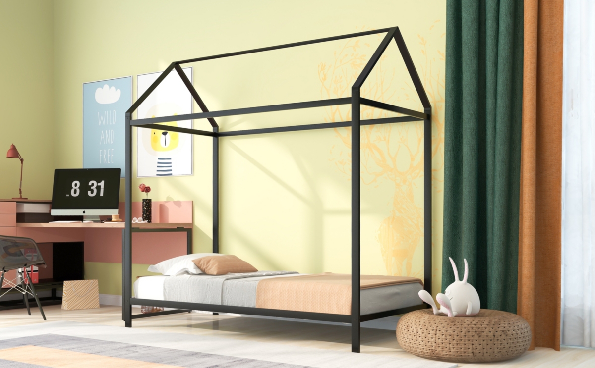 Streamdale Twin Metal Floor Bed Frame for Kids