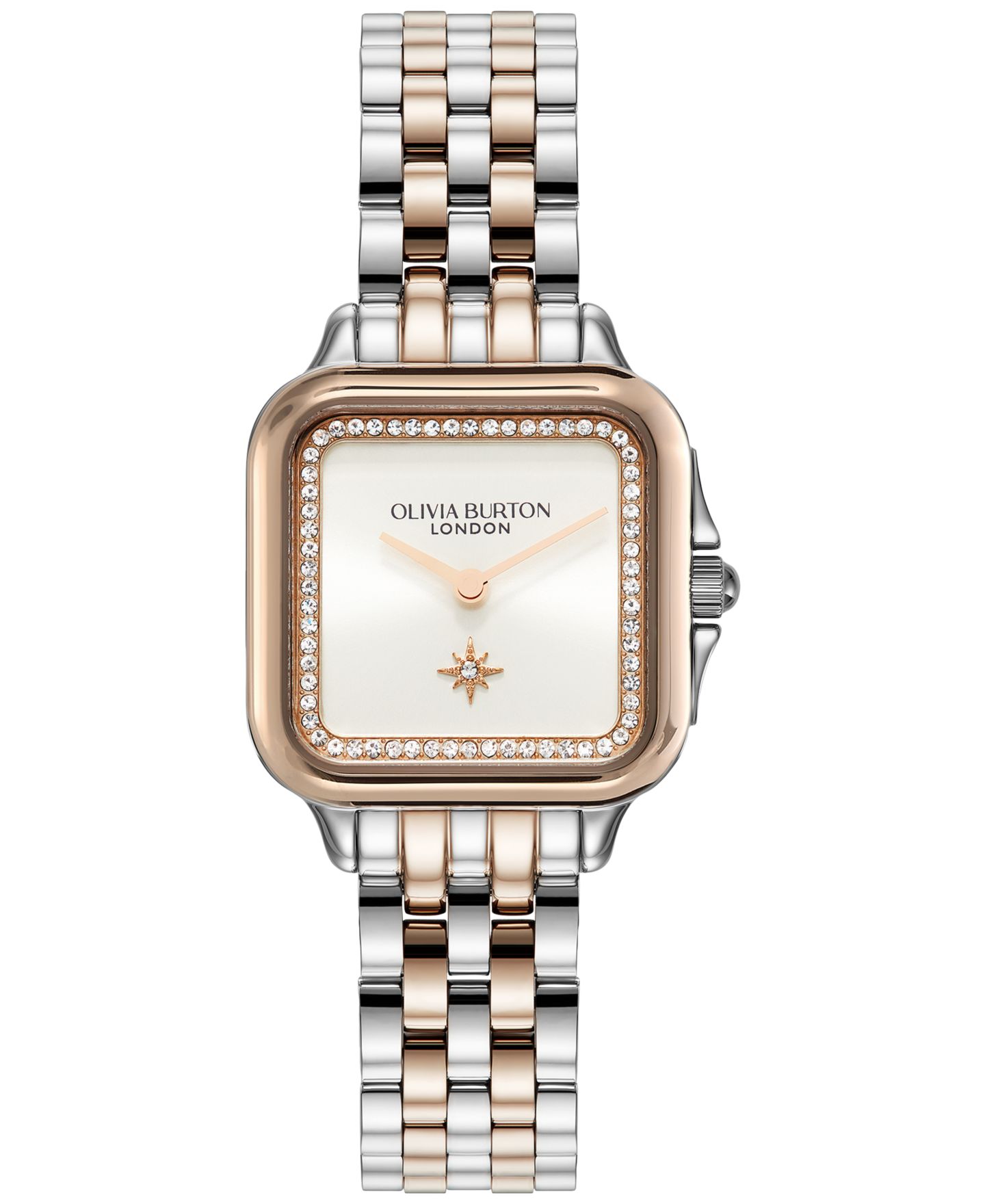 Женские часы Olivia Burton Grosvenor Two-Tone Stainless Steel Watch 28mm — фото 1