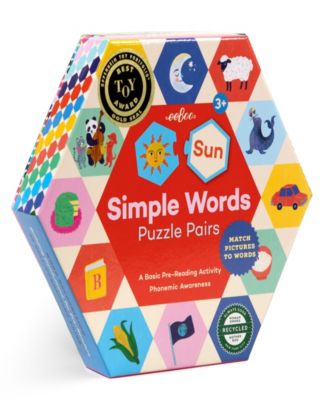 Eeboo Hexagon Puzzle Pairs - Simple Words - Macy's
