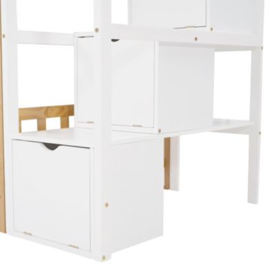 Twin-Over-Twin Stairway Bunk Bed with Storage