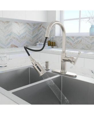 Pull-out Kitchen Faucets Single Hole Kitchen Faucets with Soap Dispenser