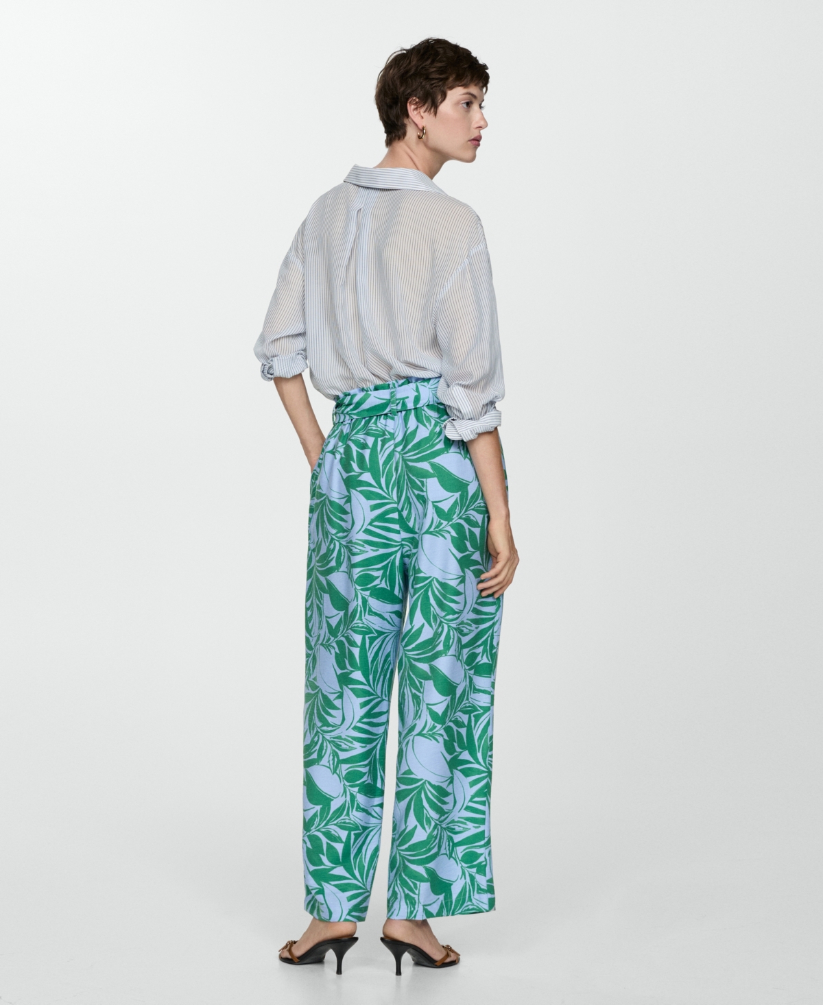 Mango Women's Bow Printed Pants
