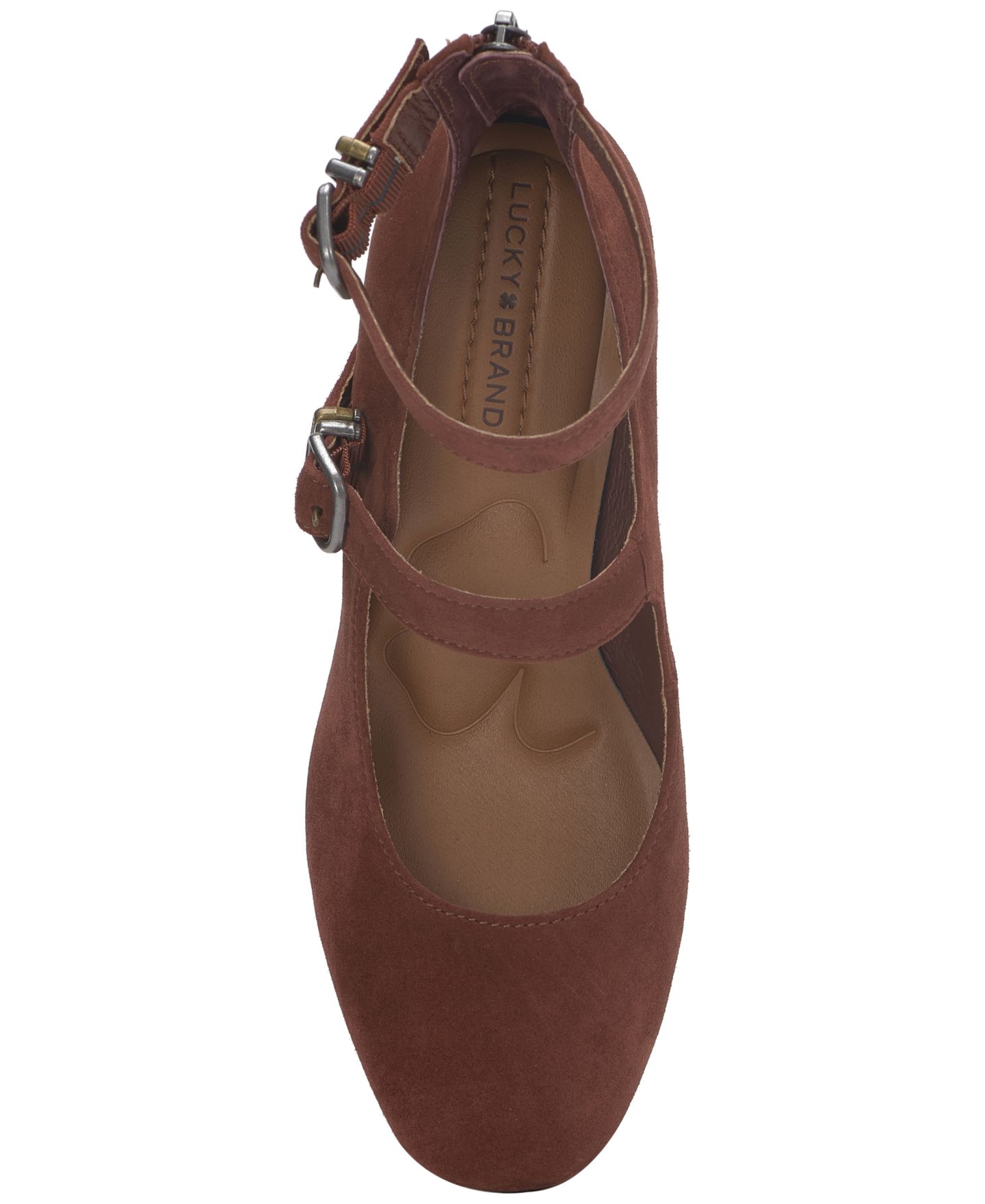 Женские туфли Lucky Brand Cemli Double-Strap Mary Jane Block-Heel, цвет: Замшевый — фото 4