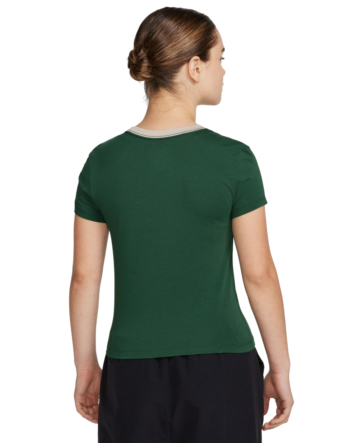 Nike Women's Sportswear Chill Knit Slim Cropped T-Shirt -lt Orewoord Brn