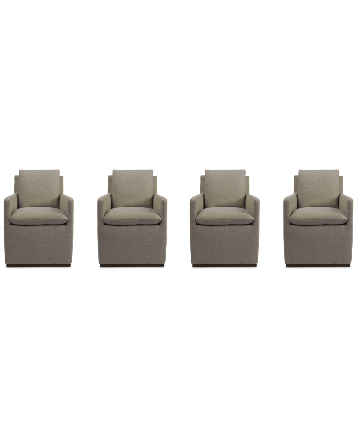 Macy's Kenity Ii 4-pc. Arm Chair Set, Created For  In Flax