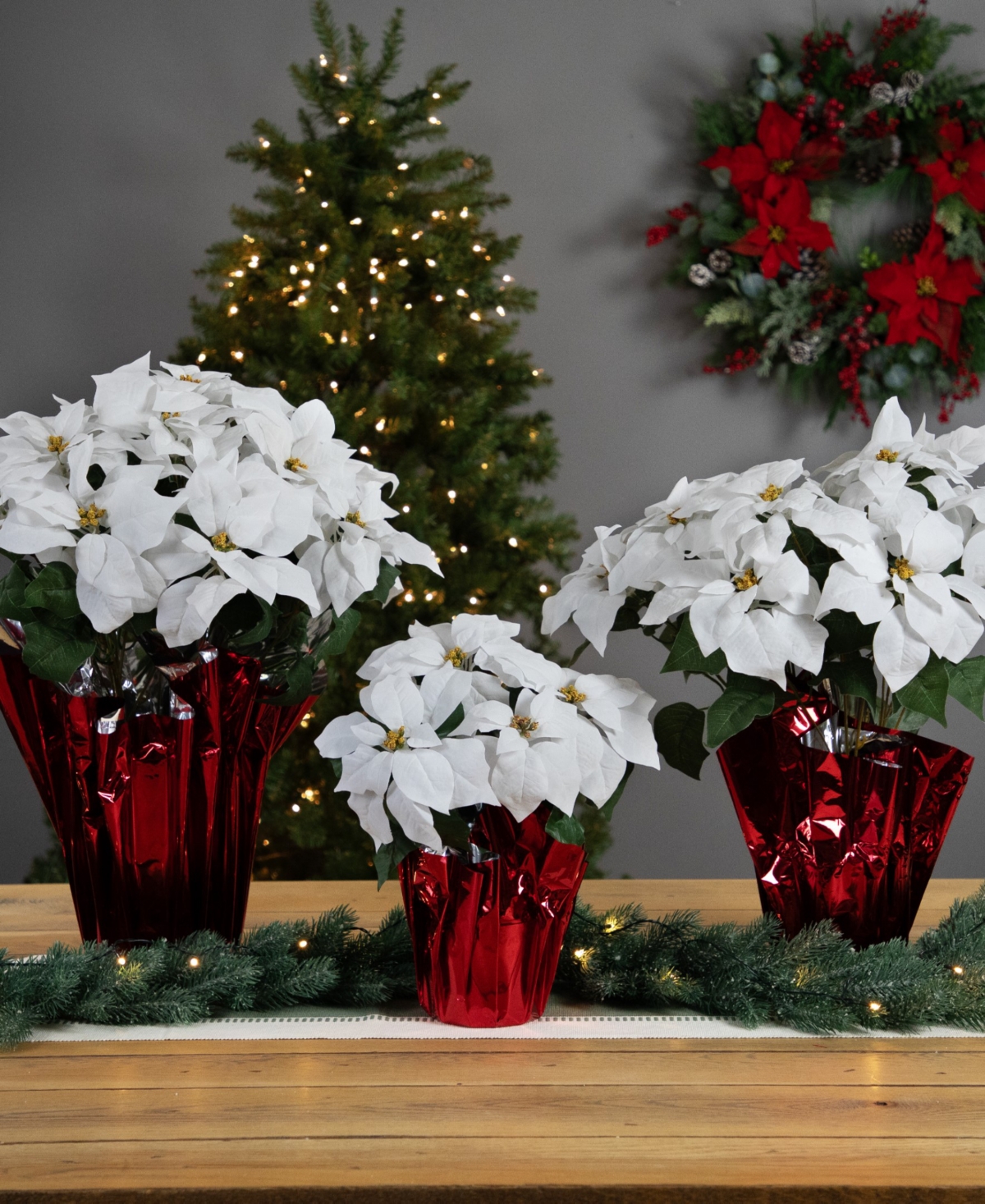 Northlight White Artificial Christmas Poinsettia 20" In White