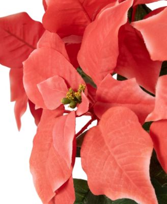 Dark Pink Artificial Christmas Poinsettia 20"