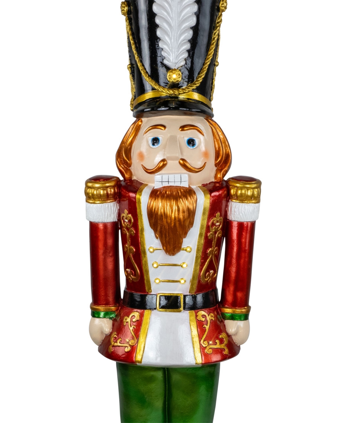 NORTHLIGHT RED AND GREEN STANDING CHRISTMAS NUTCRACKER SOLDIER 5 FT 