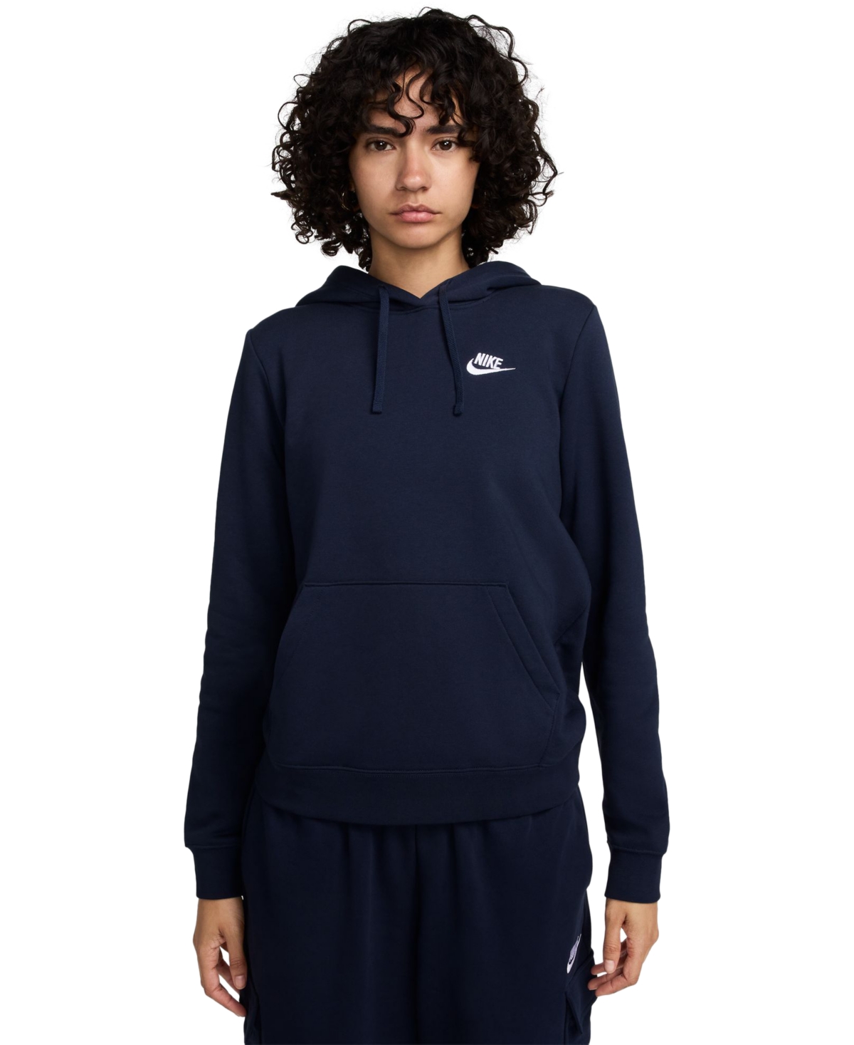 Nike Sportswear Club Fleece Hoodie In Obsidian,white