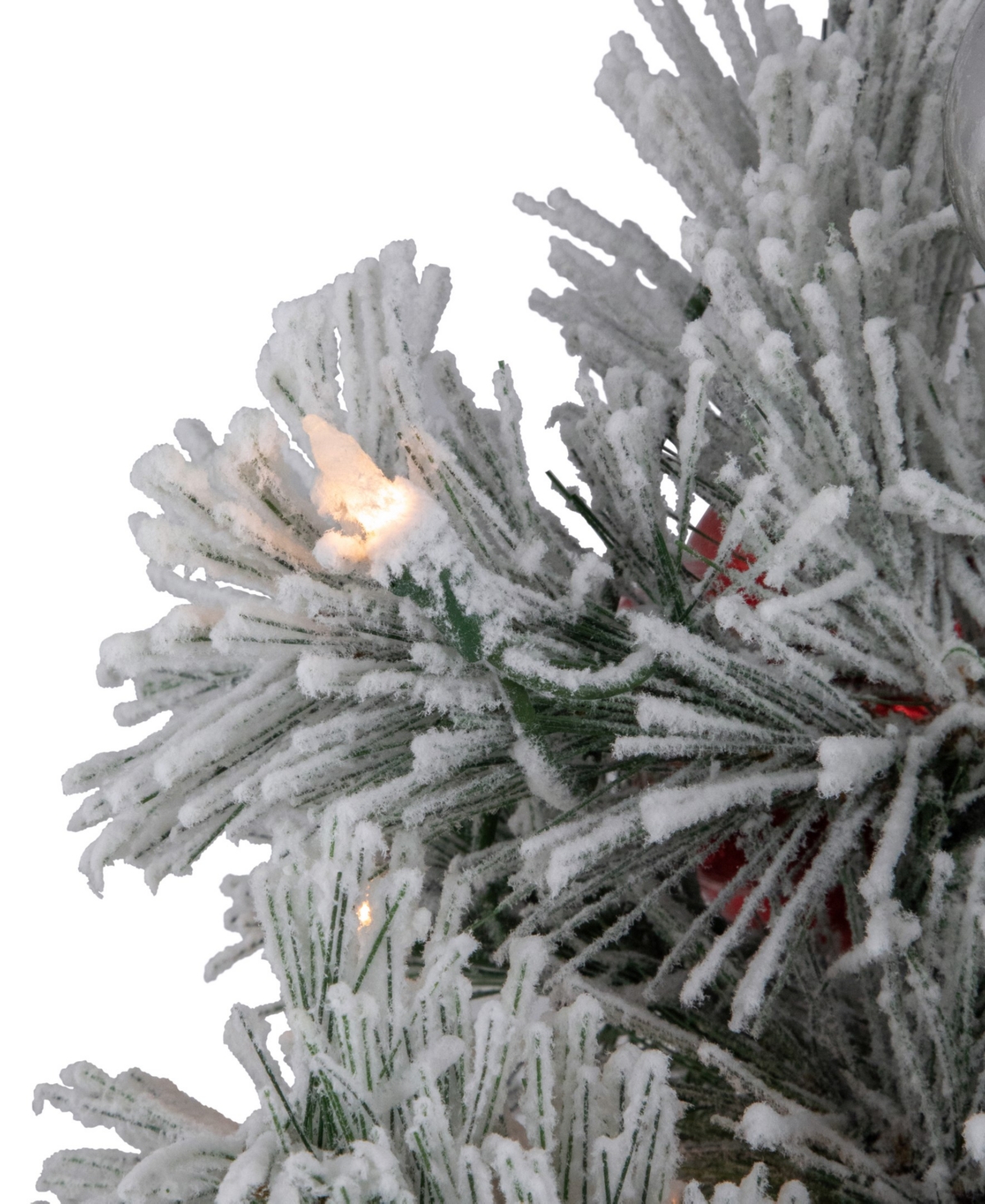 Northlight Pre-Lit Potted Snowy Bristle Pine Artificial Christmas Tree