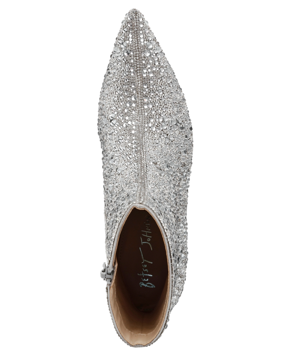 Betsey Johnson Women's Ash Rhinestone Kitten Heel Booties