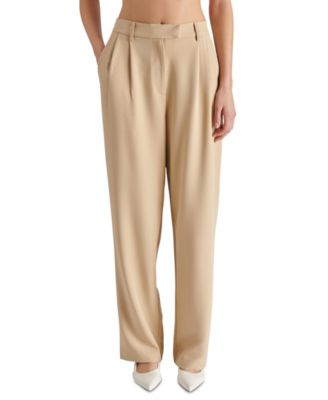 Steve Madden - Women's Neave Pleated Tab-Waist Pants