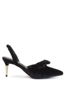 Womens Mayfair Velvet High Heel Mule Sandals