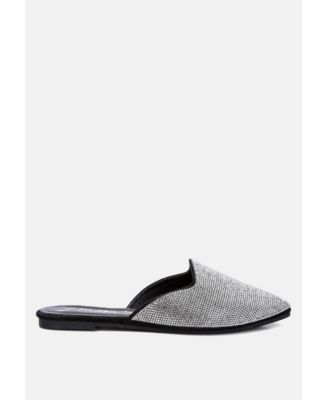 rayen rhinestones embellished mules