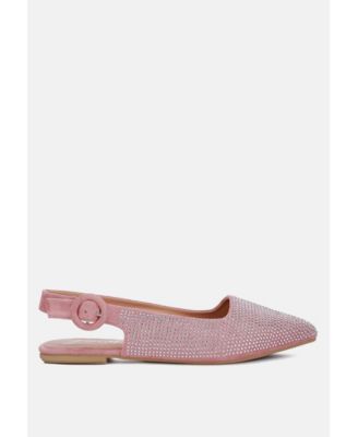 jarisa rhinestones embellished slingback mules