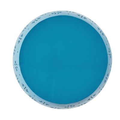 Lace-Cut Metal Outdoor Side Table - Barrel Shape