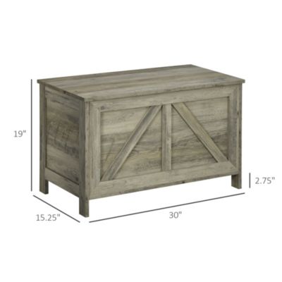 19" Farmhouse Storage Chest Organizer,