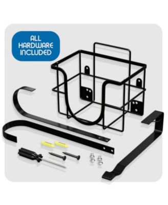 3 Piece Ironing Organizer Set - Board & Iron Holder T&V Shaped Wall & Over The Door Mounted - Iron Rest - Ironing Board Cover