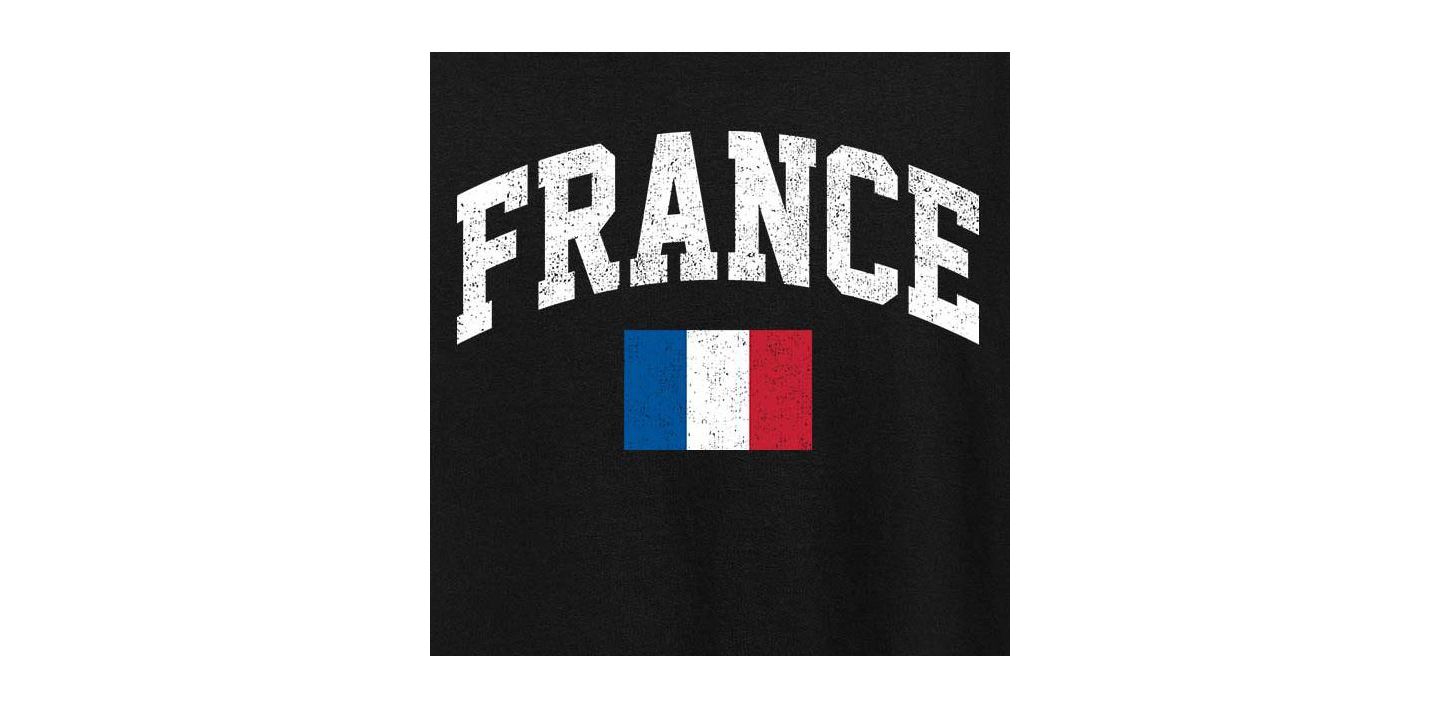 Женская футболка Hybrid Apparel France Flag Plus Size Graphic, цвет: Чёрный — фото 2