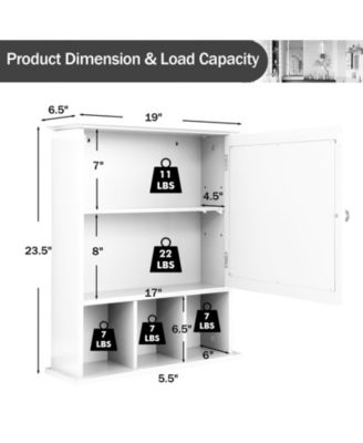 Wall Mounted and Mirrored Bathroom Cabinet
