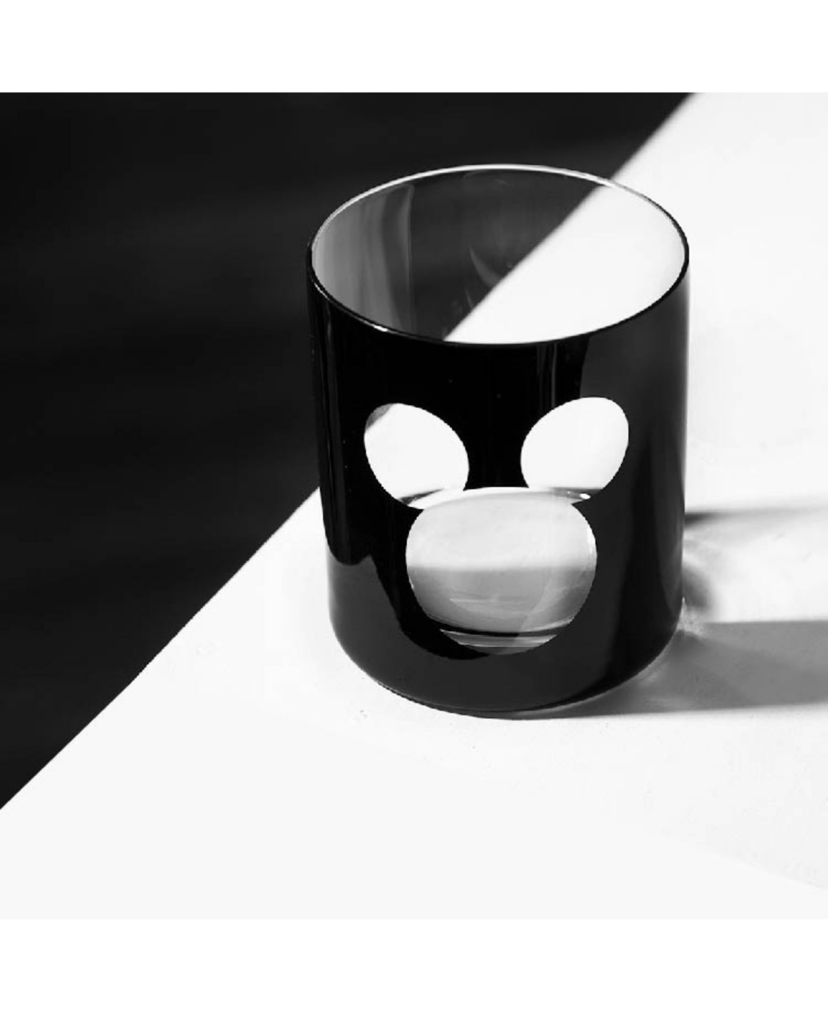 Shop Joyjolt Disney Luxury Mickey Mouse 12 Oz. Crystal Double Old Fashion Glasses, Set Of 2 In Black