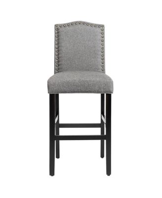 Set of 2 Counter Height Dining Side Barstools with Thick Cushion