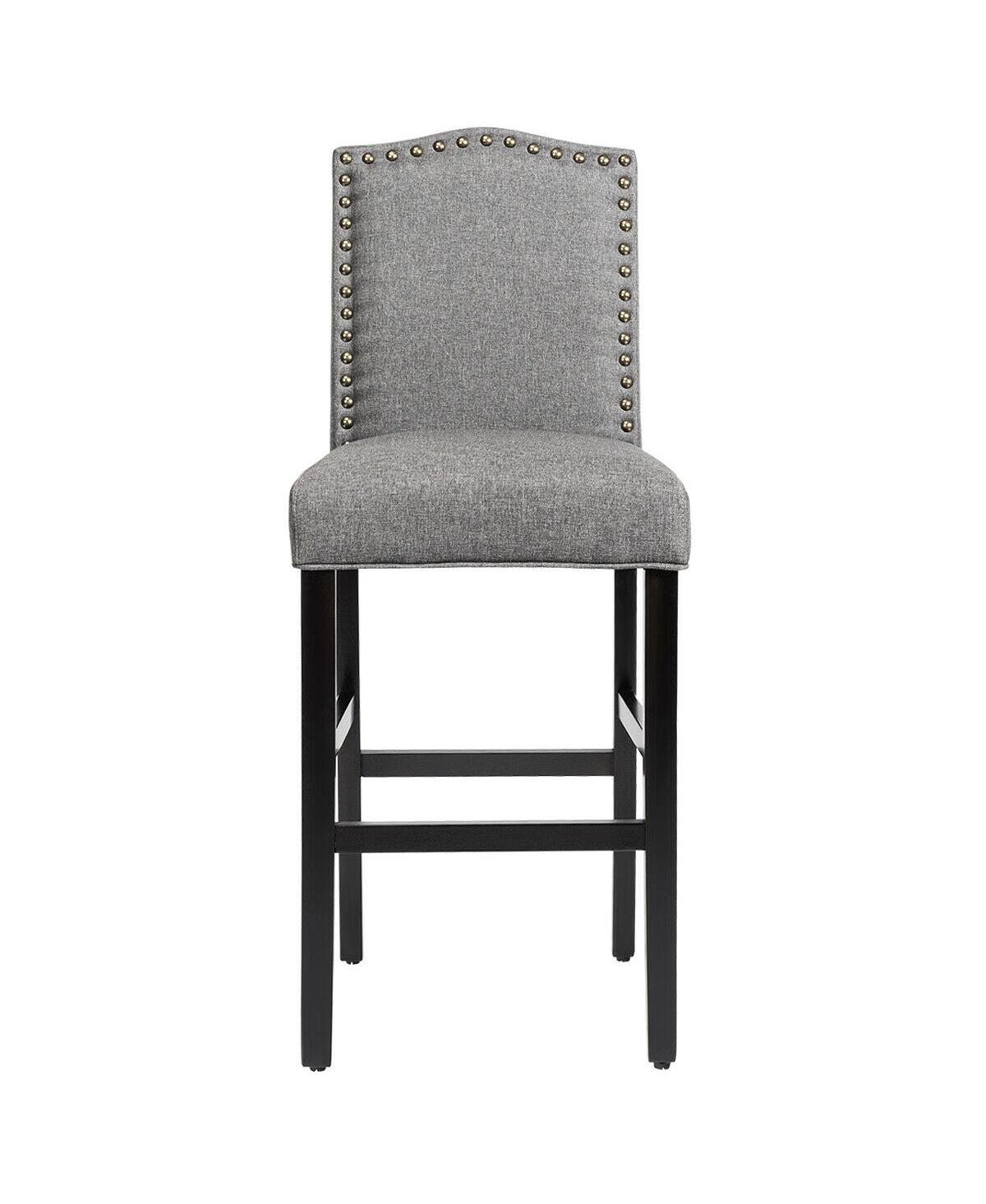 Inolait Set of 2 Counter Height Dining Side Barstools with Thick Cushion