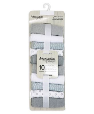 Baby Boys and Baby Girls Stars 2 Pack Hooded Bath Towel and Wash Cloth Set