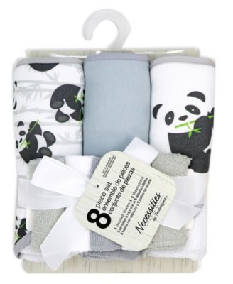 Baby Boys and Baby Girls 8 Piece Hooded Bath Towel and Wash Cloth Set