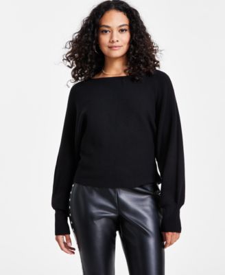 Bar III - Petite Bishop-Sleeve Sweater