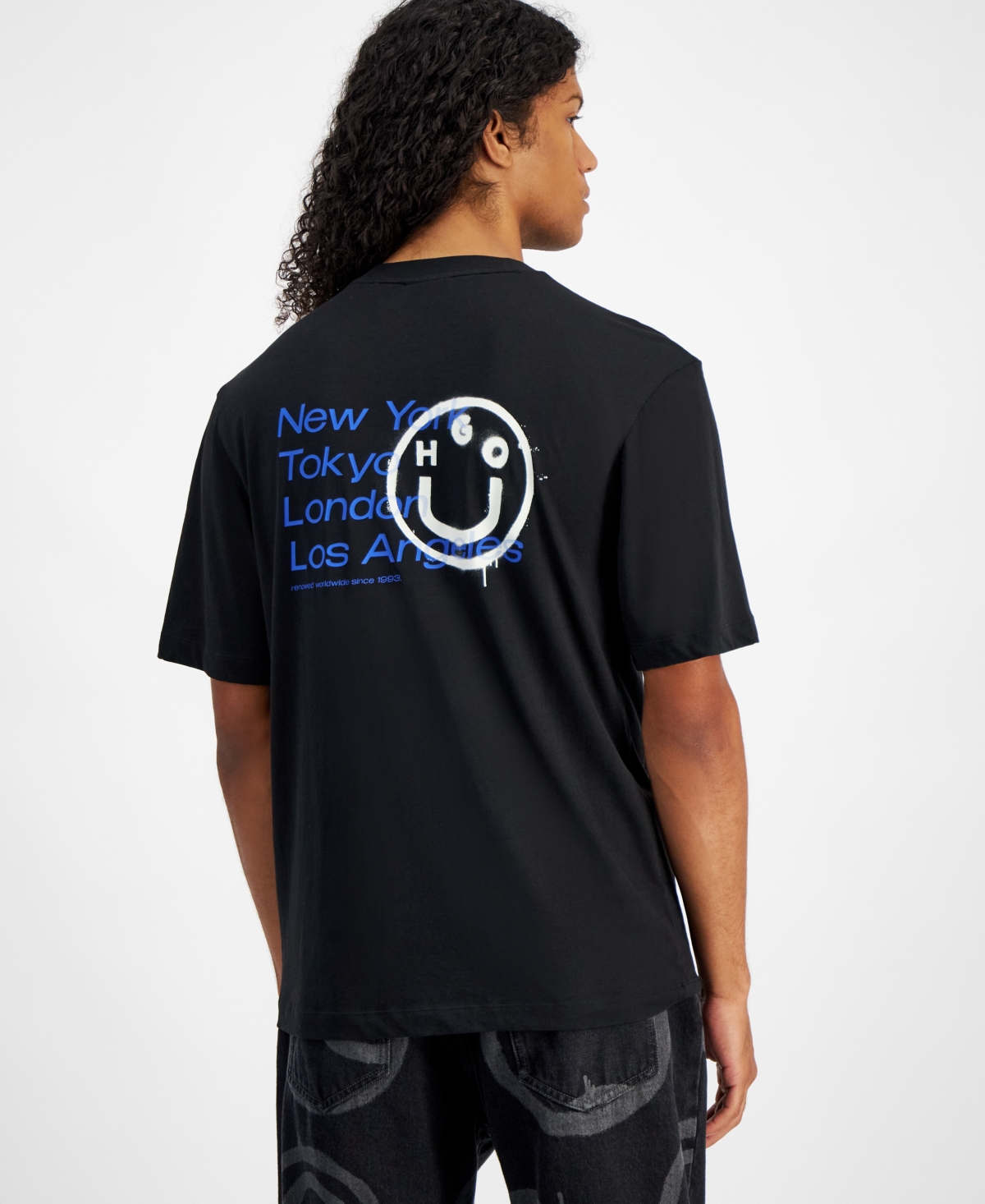 Hugo Boss Men's Nugoyork Short Sleeve Happy Logo Graphic T-Shirt