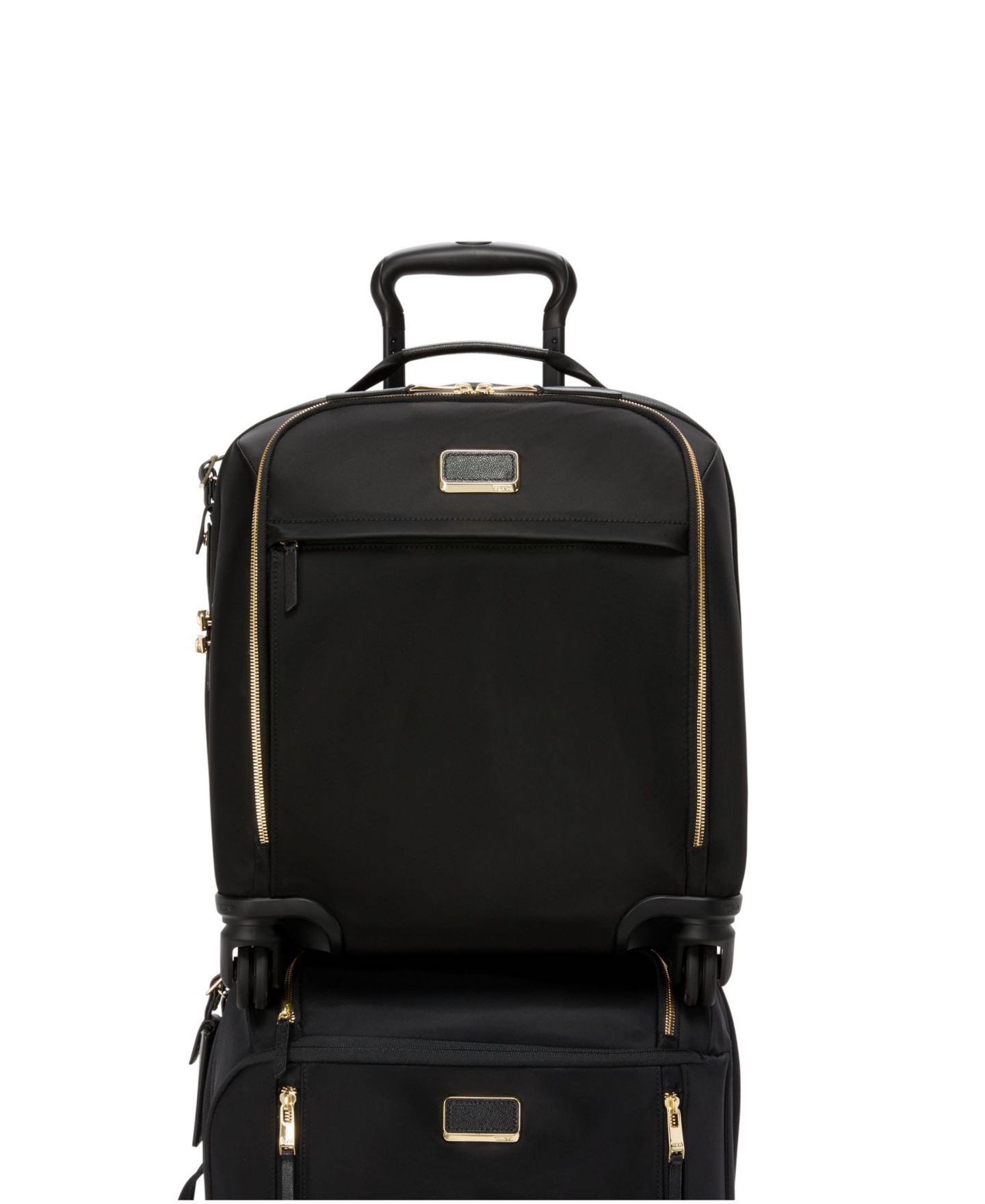 Чемодан TUMI Voyageur Leger Compact Carry-On, цвет: Чёрный / Золотой — фото 6