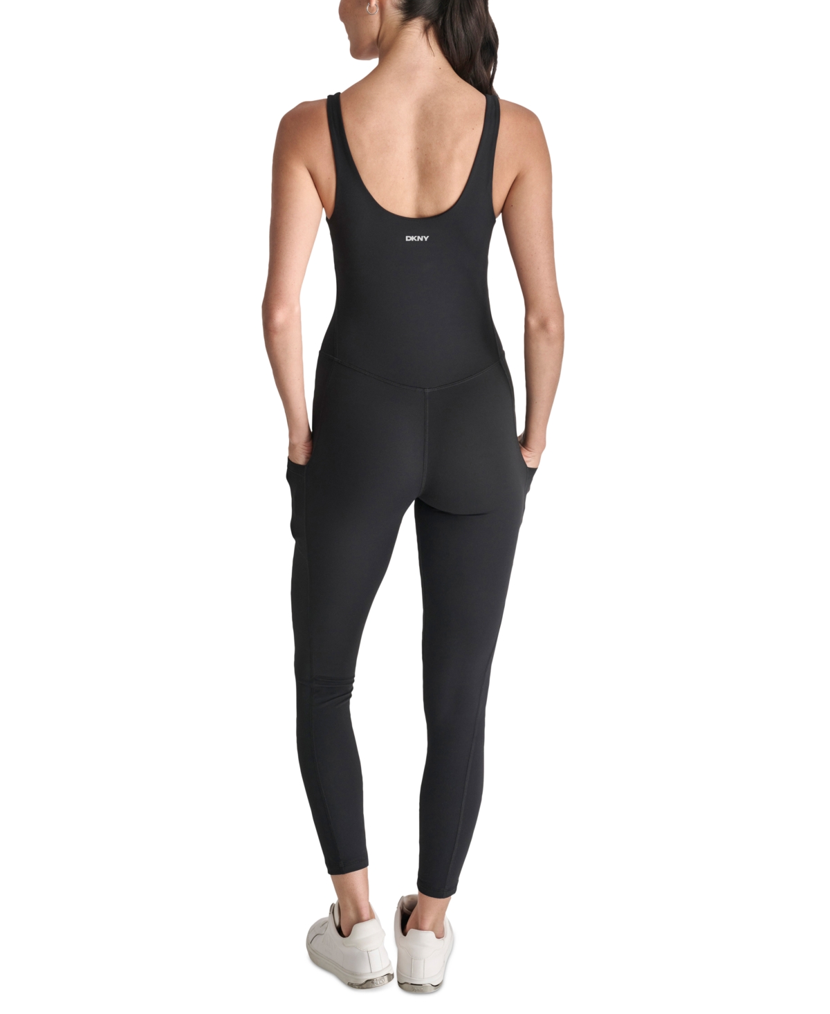Dkny Women's Sleeveless Scoop-Neck Active Jumpsuit