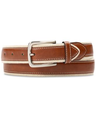Club Room - Men's Canvas Overlay Belt