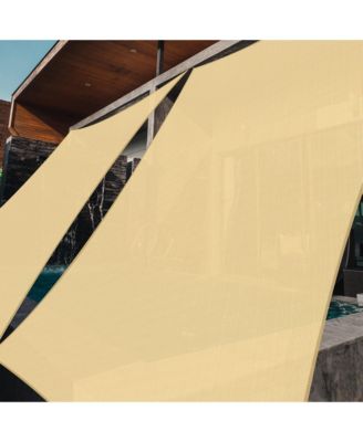 2 Pack 16x16 Ft 97% UV Block Square Sun Shade Sail Canopy Outdoor Patio Poolside